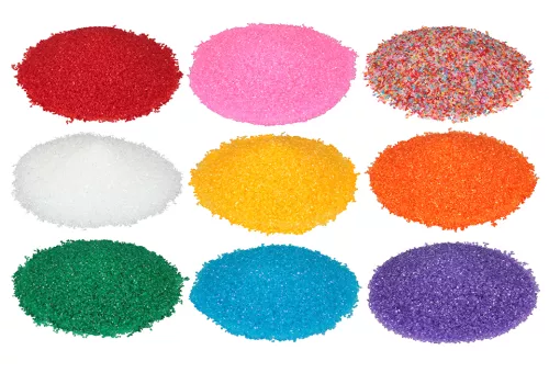 Colored Crystals Sugars - Course and Fine Sanding Crystals